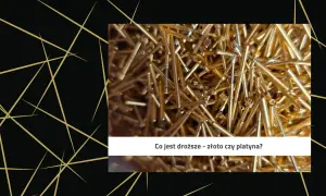 Stos złota i pytanie: co jest droższe - złoto czy platyna?