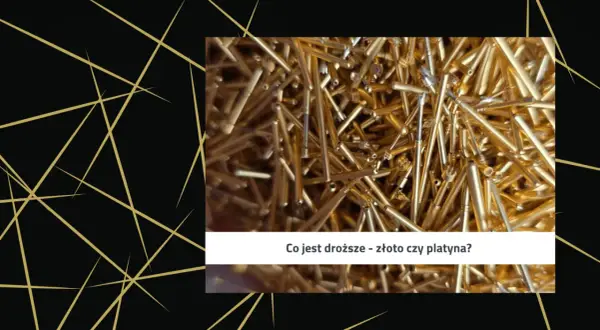 Stos złota i pytanie: co jest droższe - złoto czy platyna?