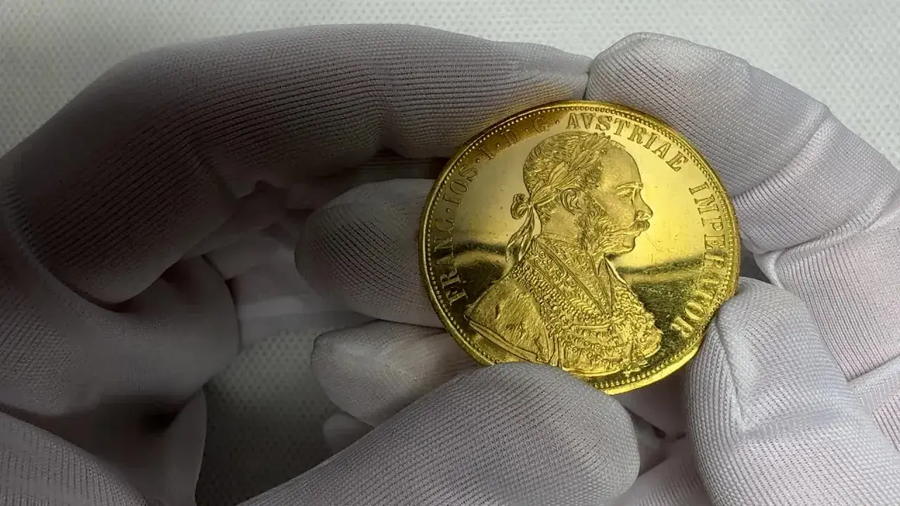 Złoty czworak austriacki z Franciszkiem Józefem. Sprawdź aktualną czworak austriacki cena.
