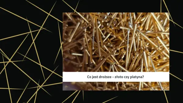 Stos złota i pytanie: co jest droższe - złoto czy platyna?